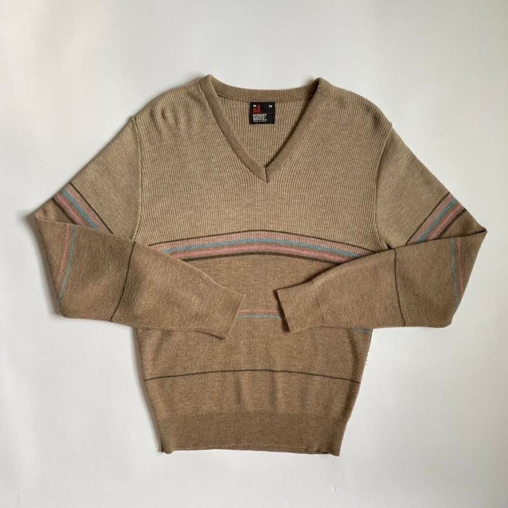 Vintage brown v neck sweater
